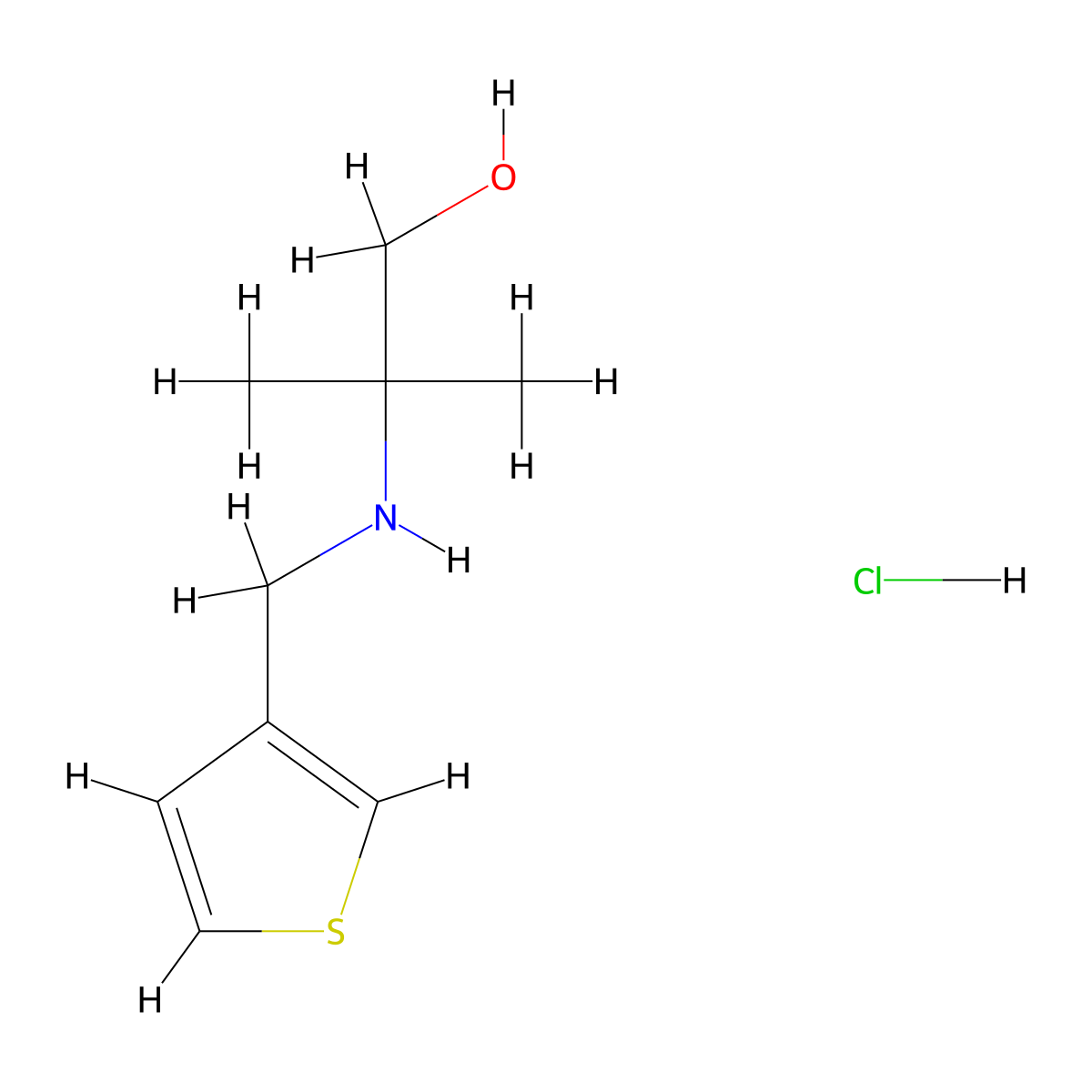 2-Methyl-2-[(3-thienylmethyl)amino]-1-propanol hydrochloride molecular structure, CAS 1049713-25-8