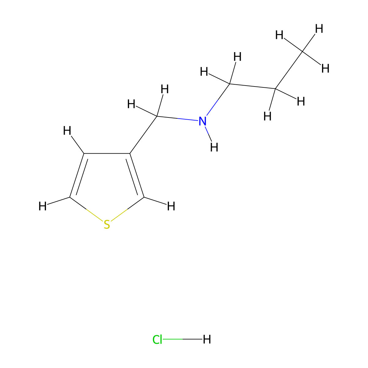 N-(3-Thienylmethyl)-1-propanamine hydrochloride molecular structure, CAS 1049713-35-0