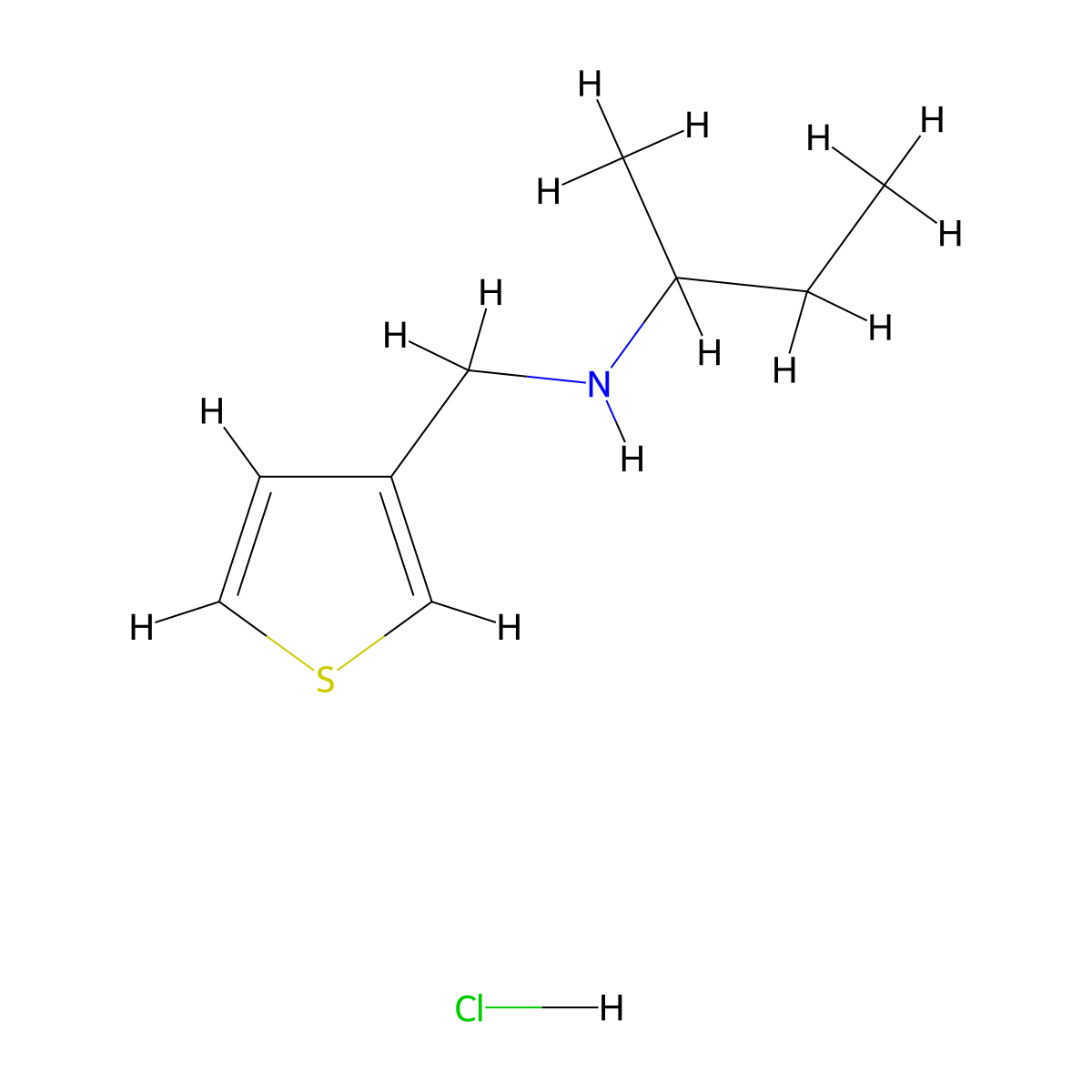 N-(3-Thienylmethyl)-2-butanamine hydrochloride molecular structure, CAS 1049713-37-2