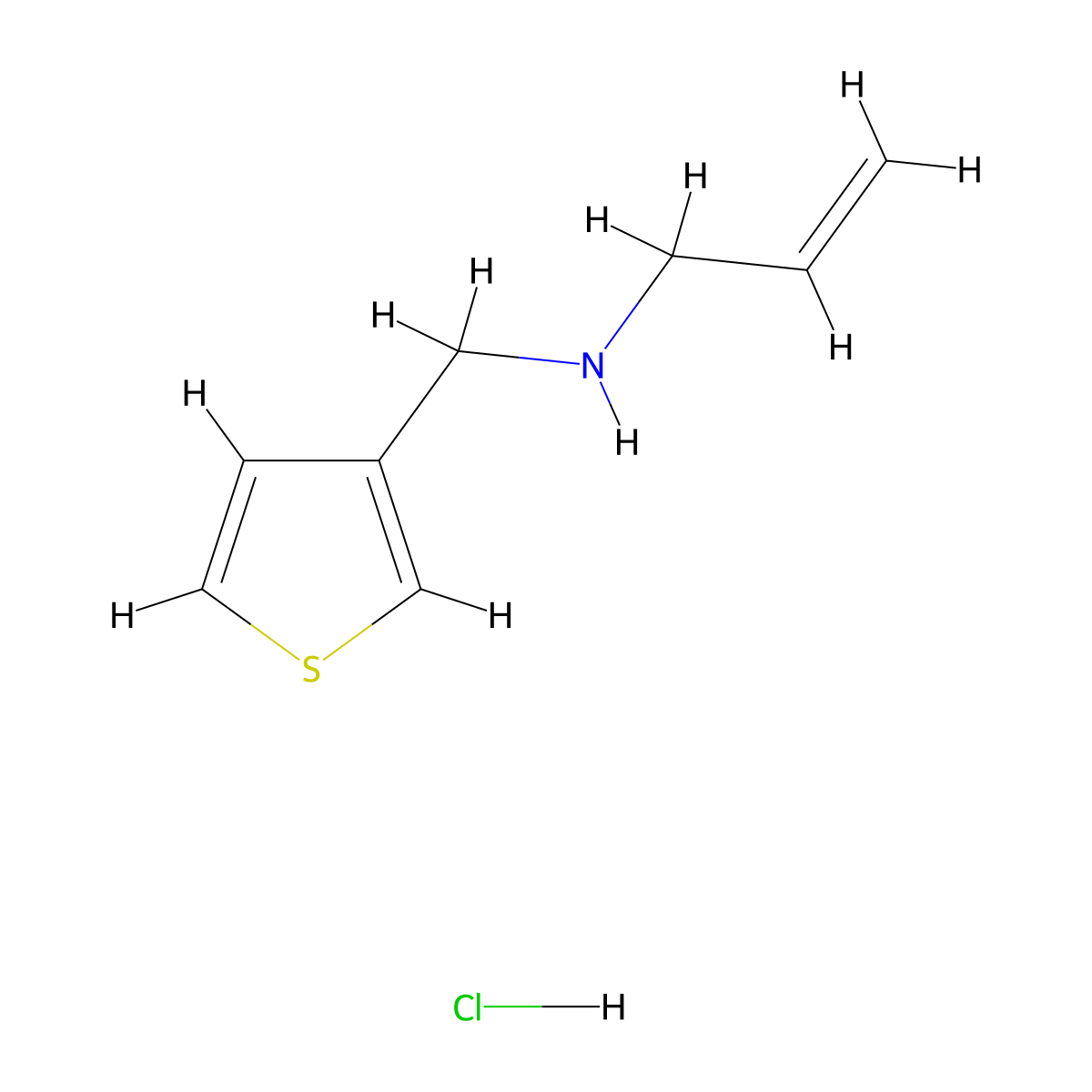N-(3-Thienylmethyl)-2-propen-1-amine hydrochloride molecular structure, CAS 1049713-41-8
