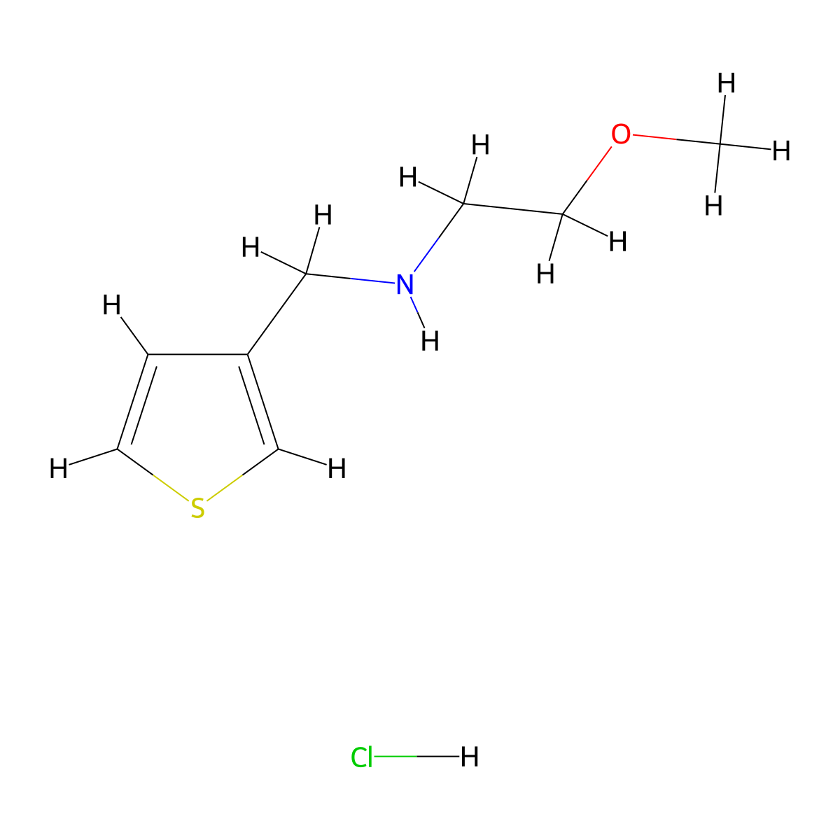 (2-Methoxyethyl)(3-thienylmethyl)amine hydrochloride molecular structure, CAS 1049713-62-3