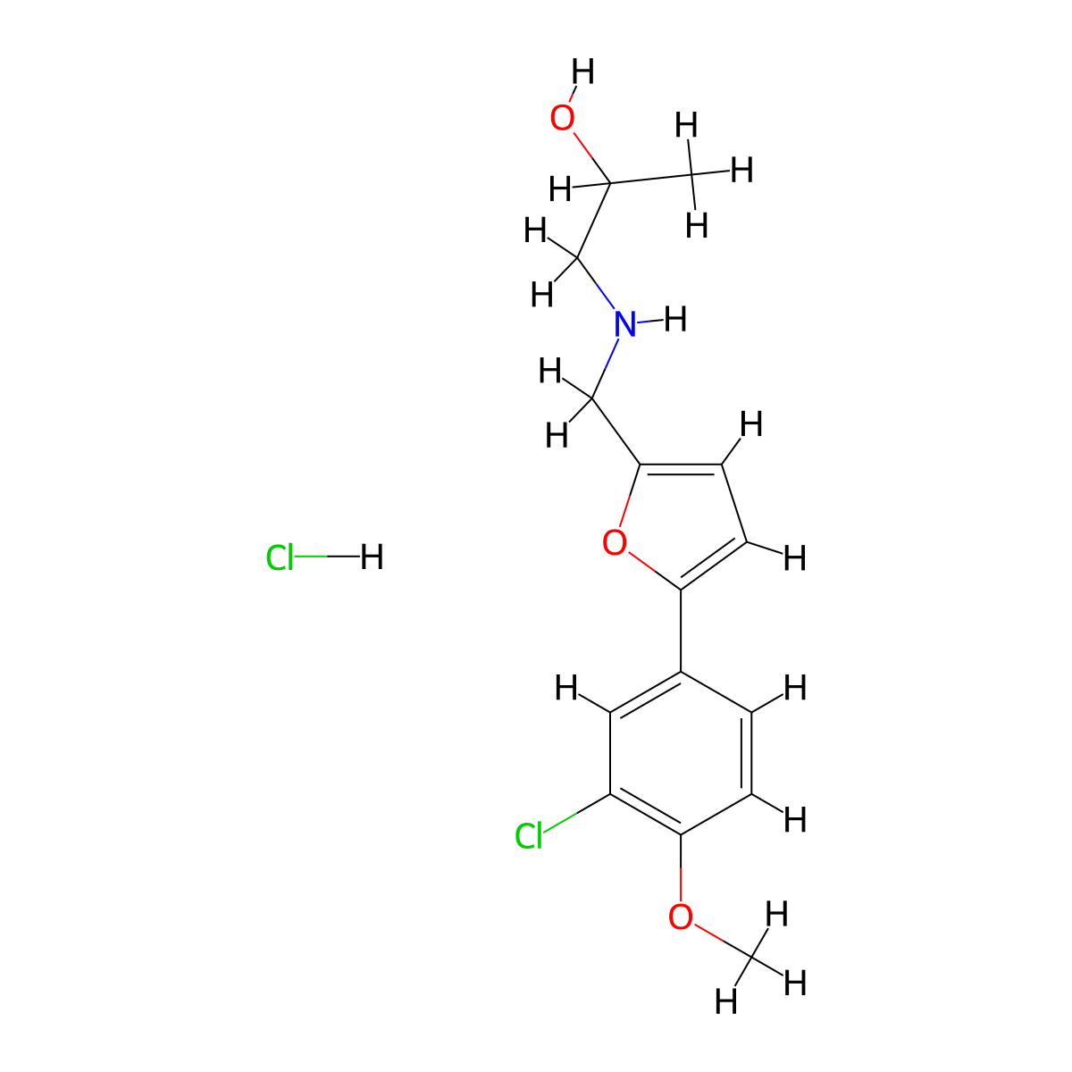 1-({[5-(3-Chloro-4-methoxyphenyl)-2-furyl]methyl}amino)propan-2-ol molecular structure, CAS 1049714-98-8
