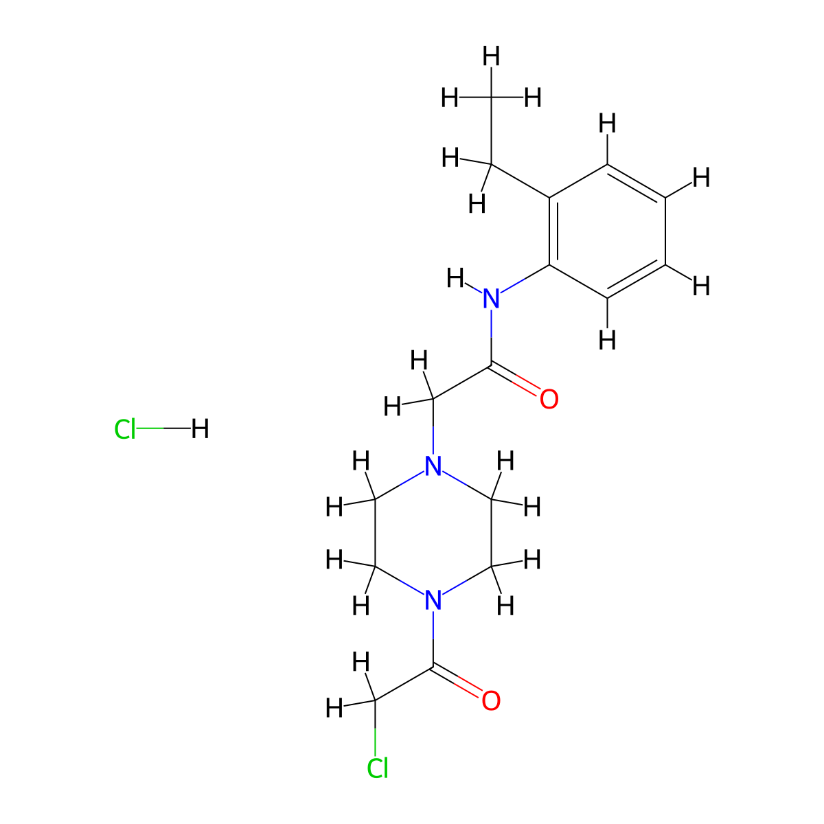2-[4-(2-chloroacetyl)piperazin-1-yl]-N-(2-ethylphenyl)acetamide hydrochloride molecular structure, CAS 1049716-75-7