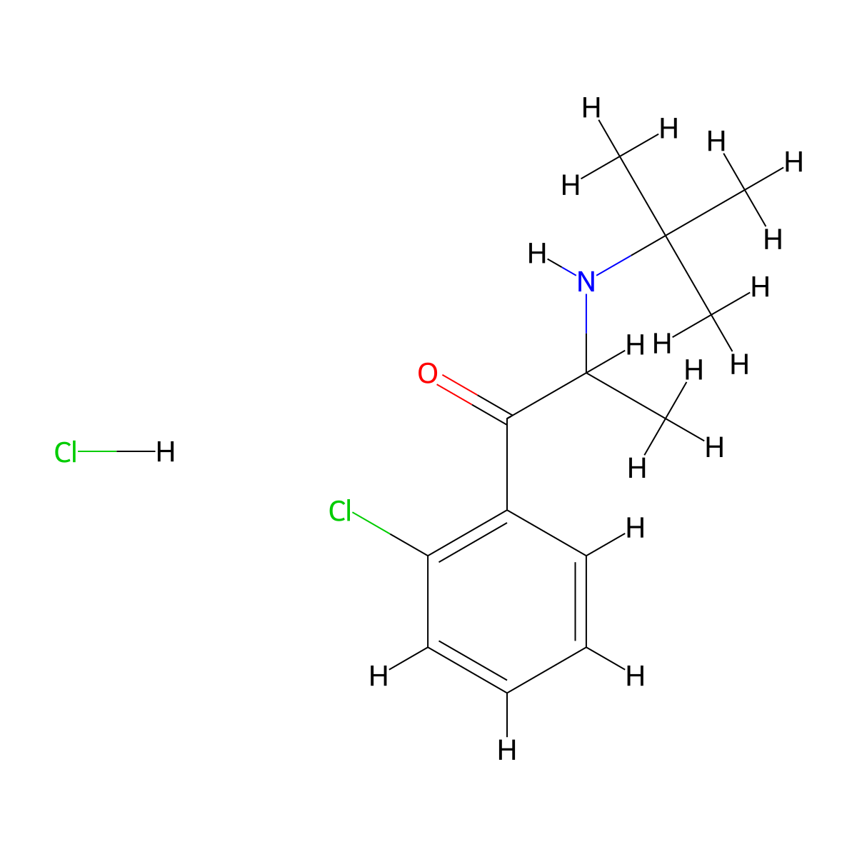 2-(Tert-butylamino)-1-(2-chlorophenyl)propan-1-one hydrochloride molecular structure, CAS 1049718-57-1