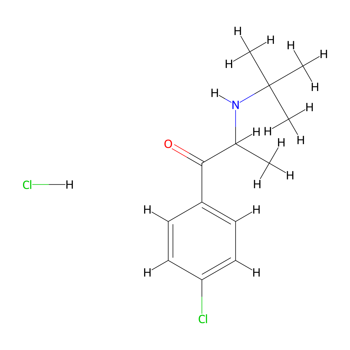 2-(Tert-butylamino)-1-(4-chlorophenyl)propan-1-one hydrochloride molecular structure, CAS 1049718-72-0