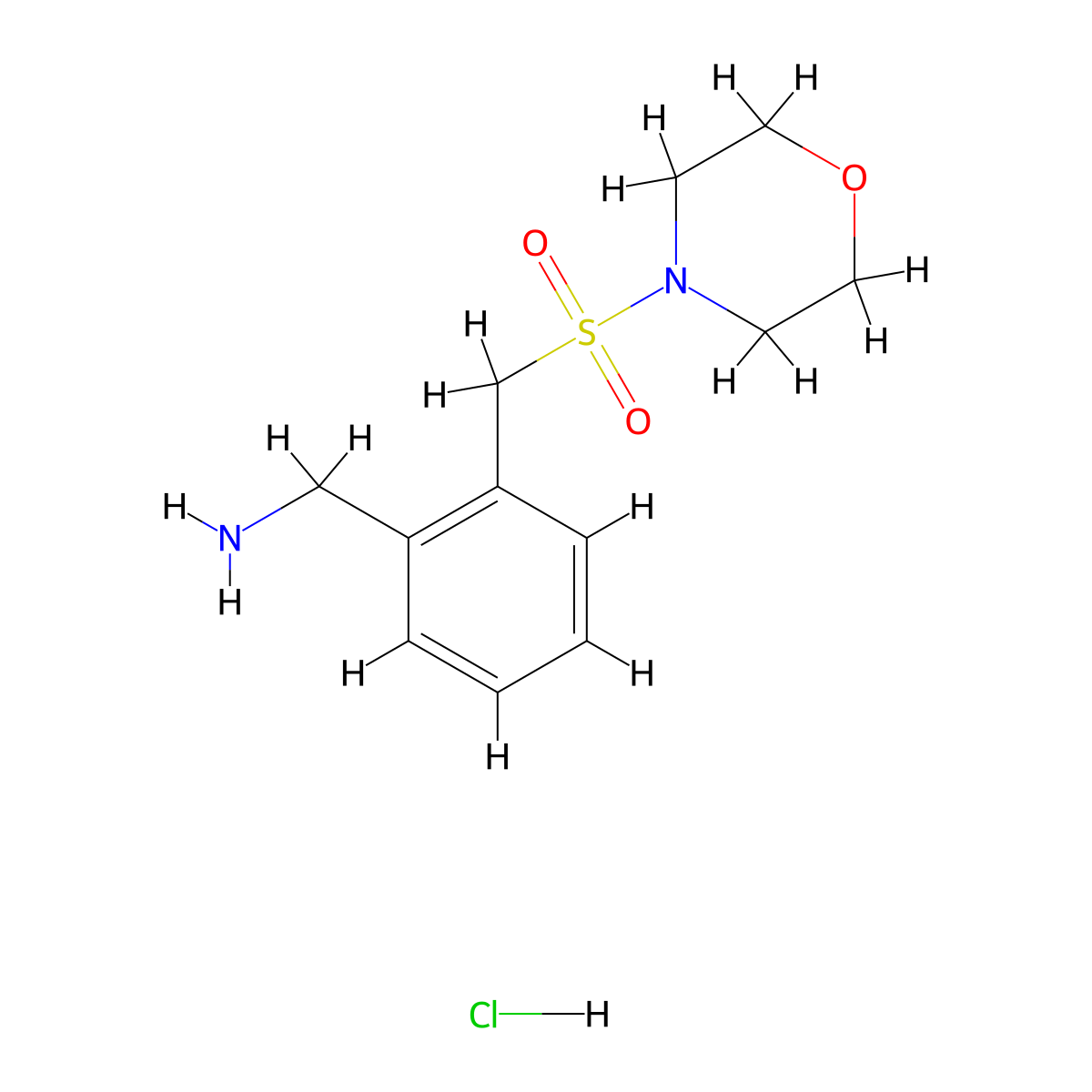 {2-[(Morpholine-4-sulfonyl)methyl]phenyl}methanamine hydrochloride molecular structure, CAS 1049721-78-9