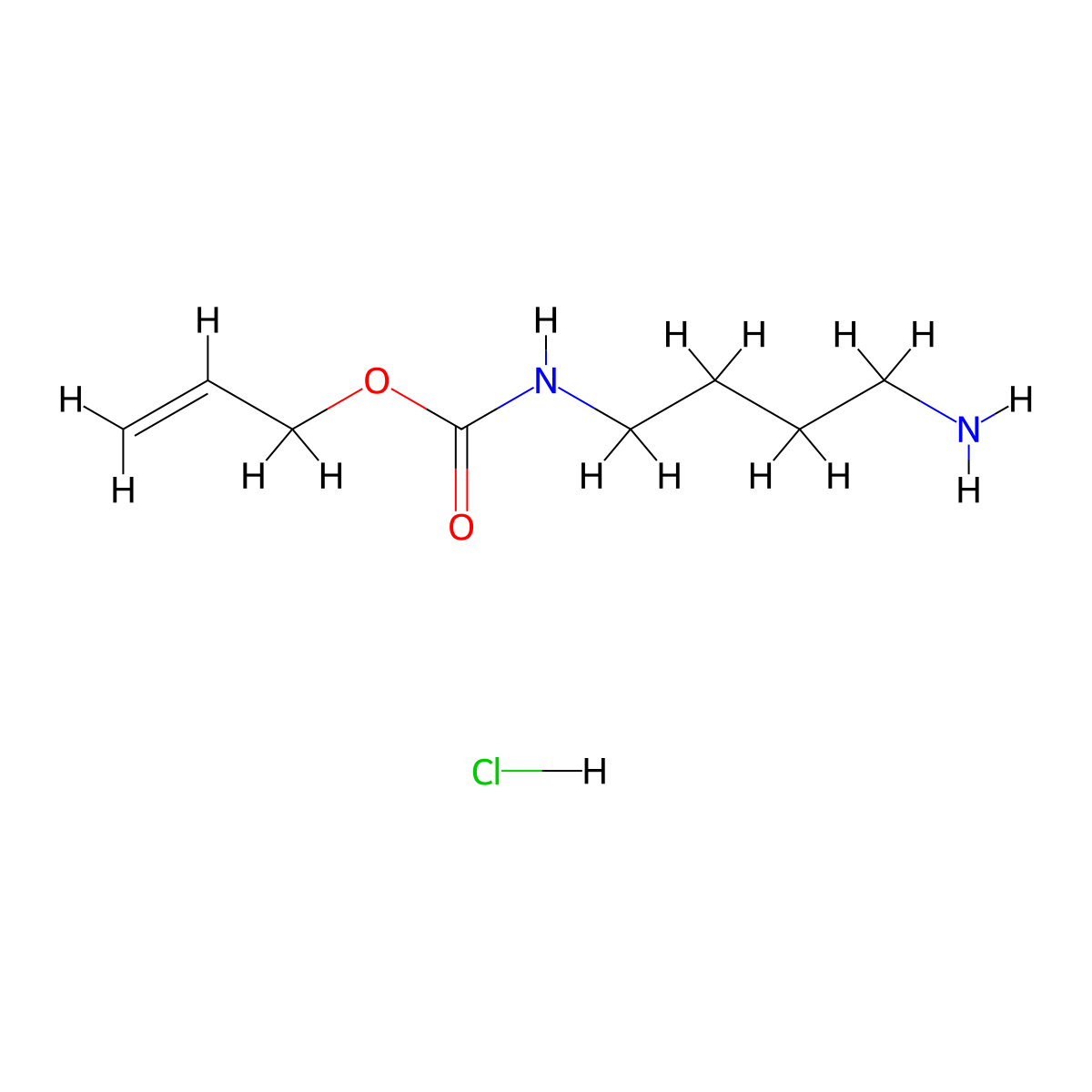 N-Alloc-1,4-butandiamine hydrochloride molecular structure, CAS 1049722-10-2