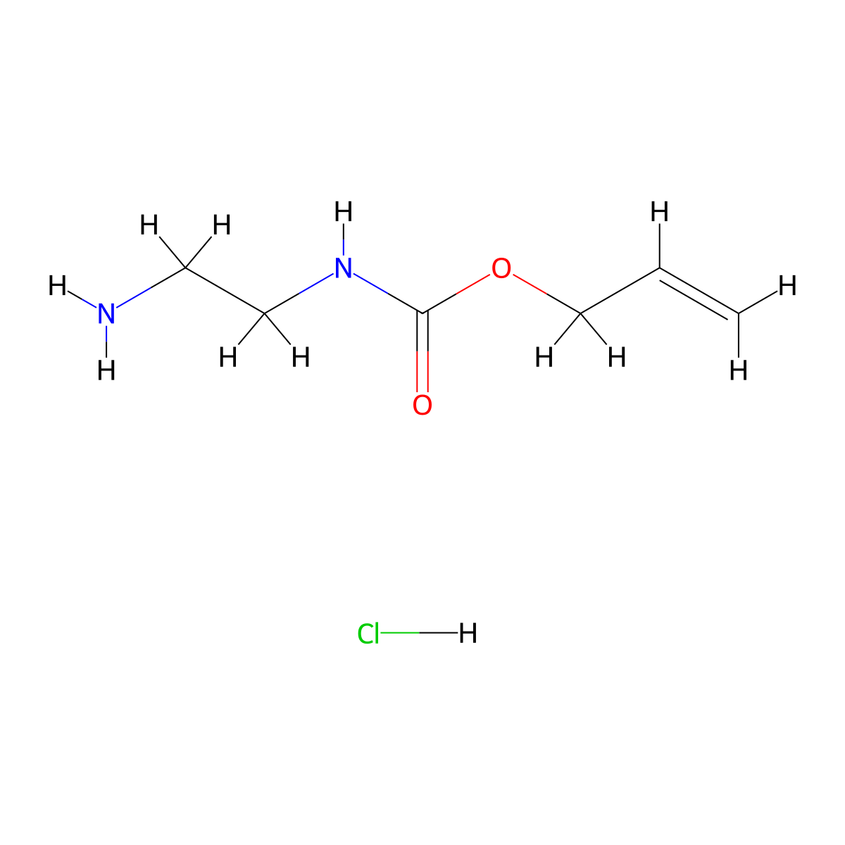 Allyl (2-aminoethyl)carbamate hydrochloride molecular structure, CAS 1049722-41-9
