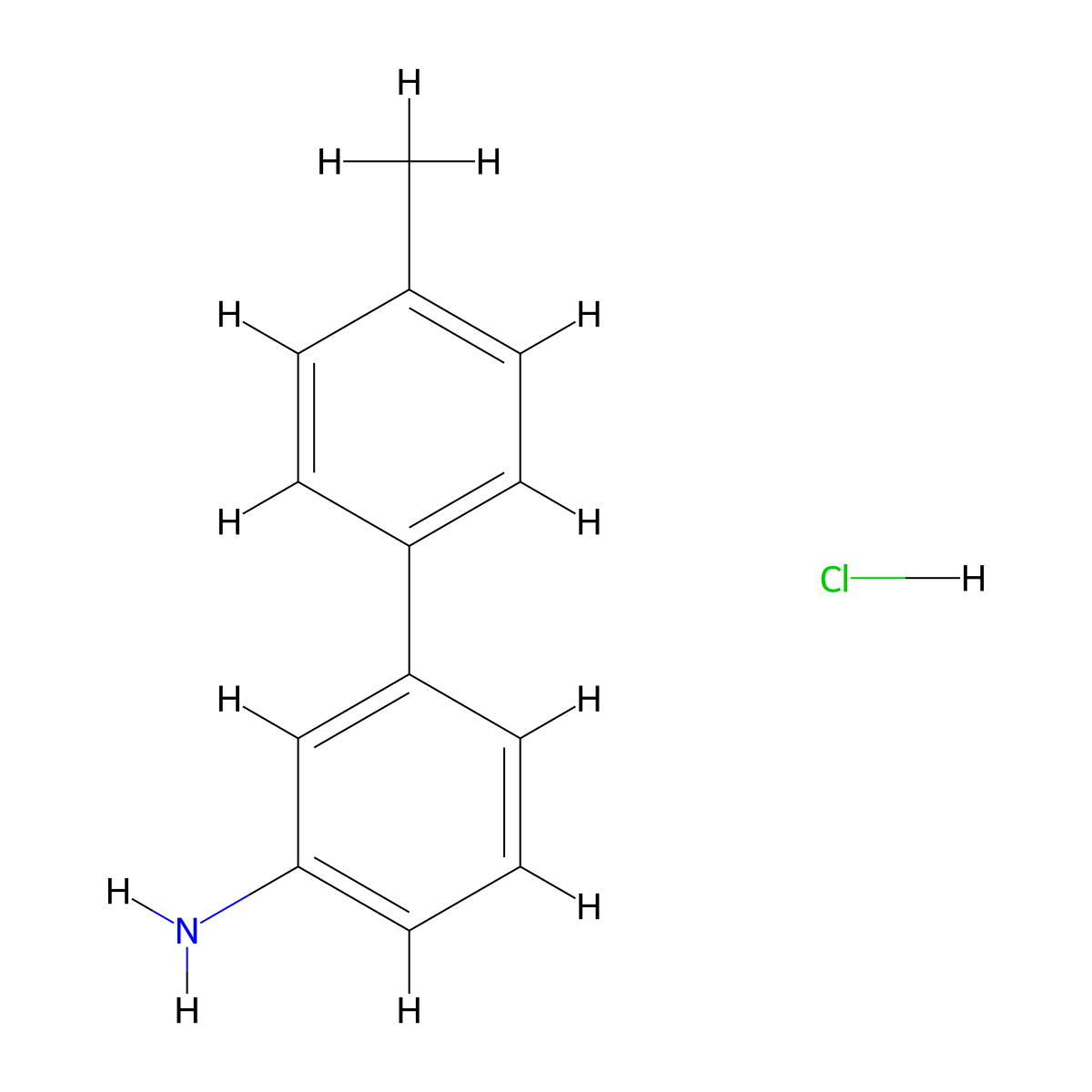 4'-Methylbiphenyl-3-ylamine hydrochloride molecular structure, CAS 1049728-25-7