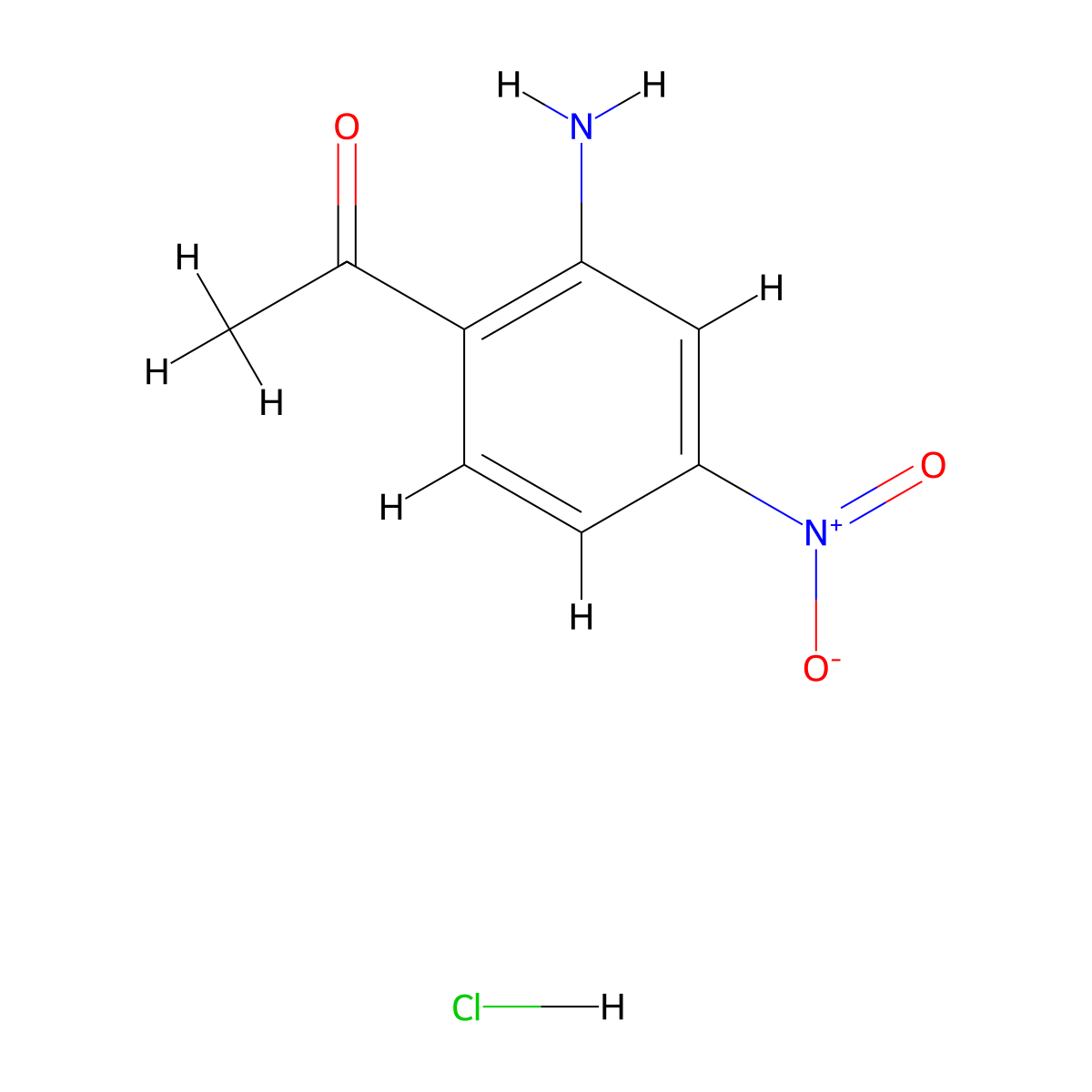 1-(2-Amino-4-nitrophenyl)ethanone hydrochloride molecular structure, CAS 1049728-54-2