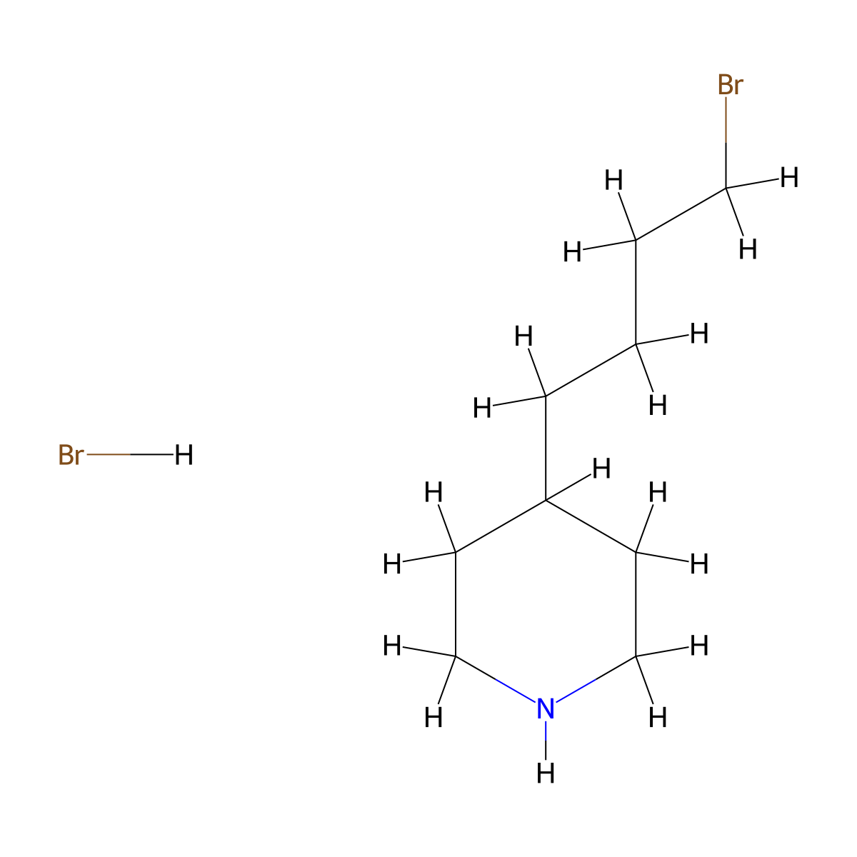 4-(4-bromobutyl)piperidine Hydrobromide molecular structure, CAS 1049728-90-6