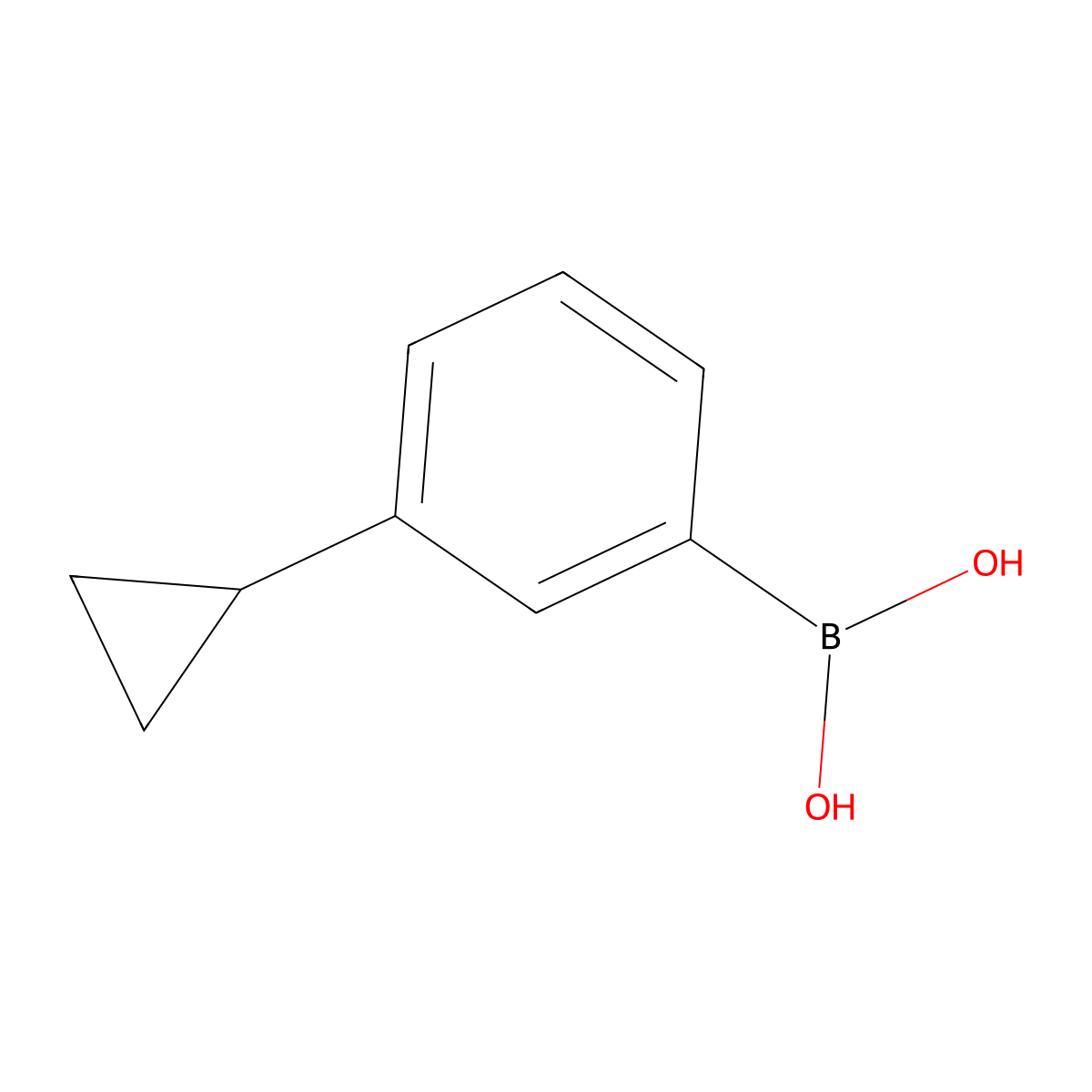 (3-Cyclopropylphenyl)boronic acid molecular structure, CAS 1049730-10-0
