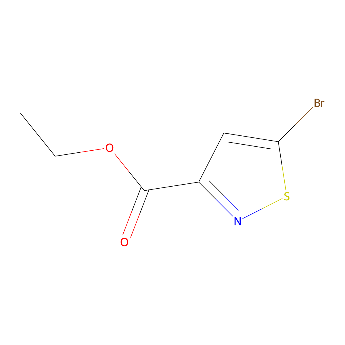 Ethyl 5-bromo-1,2-thiazole-3-carboxylate molecular structure, CAS 1049730-13-3