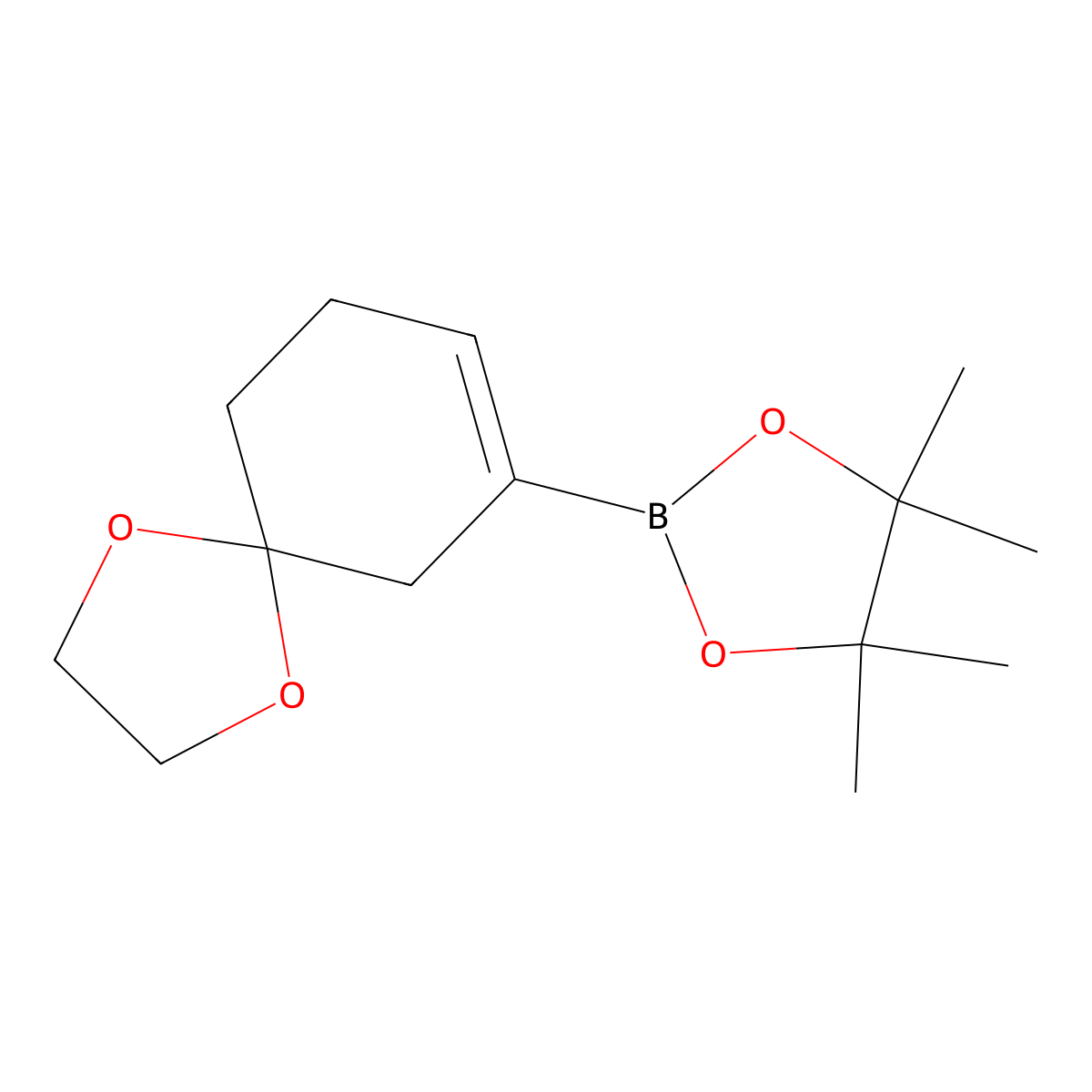 4,4,5,5-Tetramethyl-2-(1,4-dioxaspiro[4.5]dec-7-en-7-yl)-1,3,2-dioxaborolane molecular structure, CAS 1049730-46-2