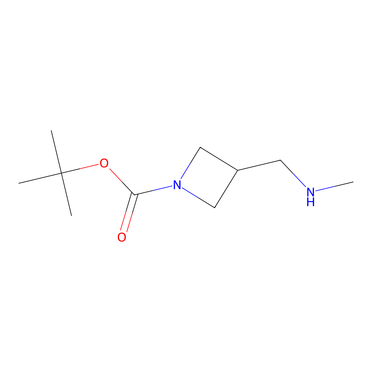 tert-Butyl 3-[(methylamino)methyl]azetidine-1-carboxylate molecular structure, CAS 1049730-81-5