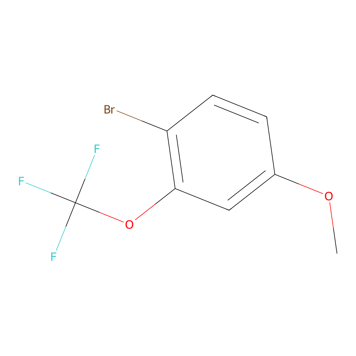 1-Bromo-4-methoxy-2-(trifluoromethoxy)benzene molecular structure, CAS 1049730-84-8