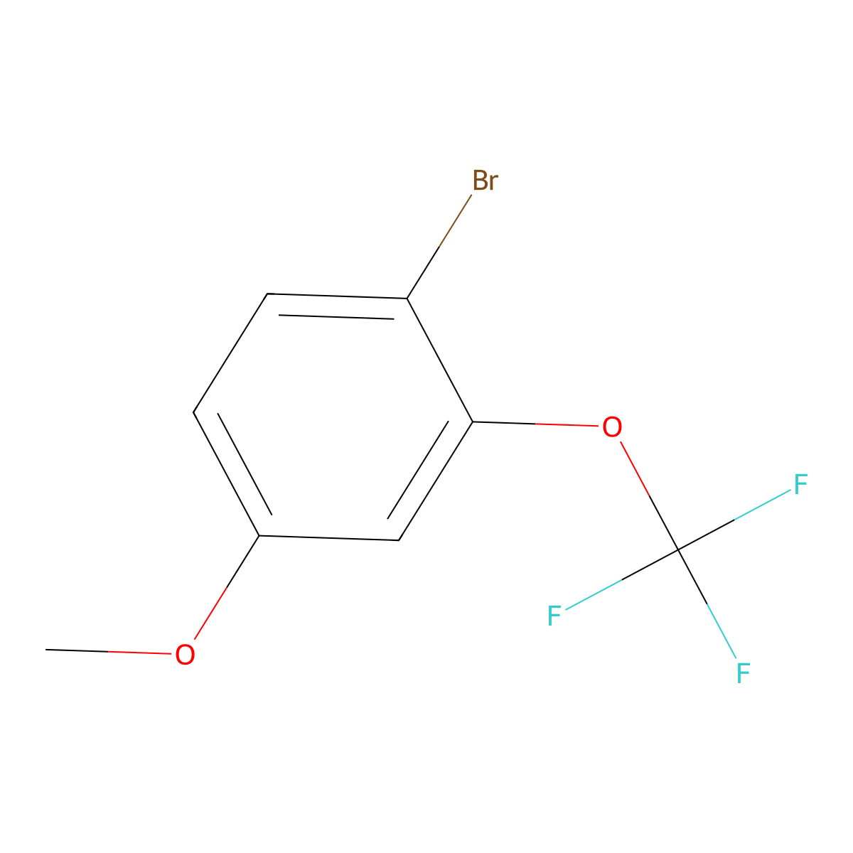 1-Bromo-4-methoxy-2-(trifluoromethoxy)benzene molecular structure, CAS 1049730-84-8