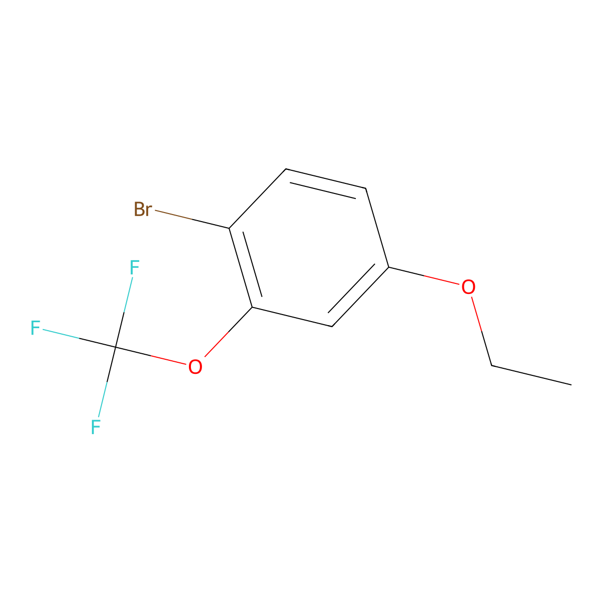 1-Bromo-4-ethoxy-2-(trifluoromethoxy)benzene molecular structure, CAS 1049730-85-9
