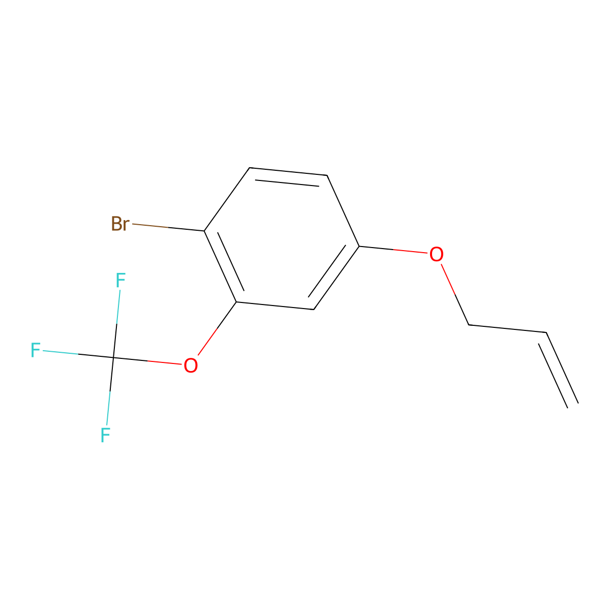 1-Bromo-4-(2-propen-1-yloxy)-2-(trifluoromethoxy)benzene molecular structure, CAS 1049730-88-2