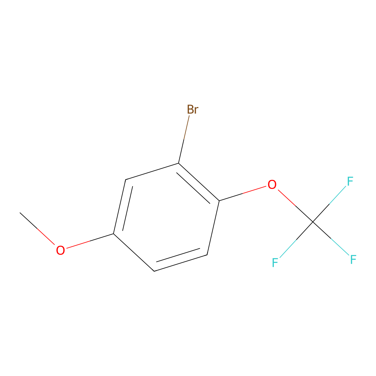 2-Bromo-4-methoxy-1-(trifluoromethoxy)benzene molecular structure, CAS 1049730-91-7