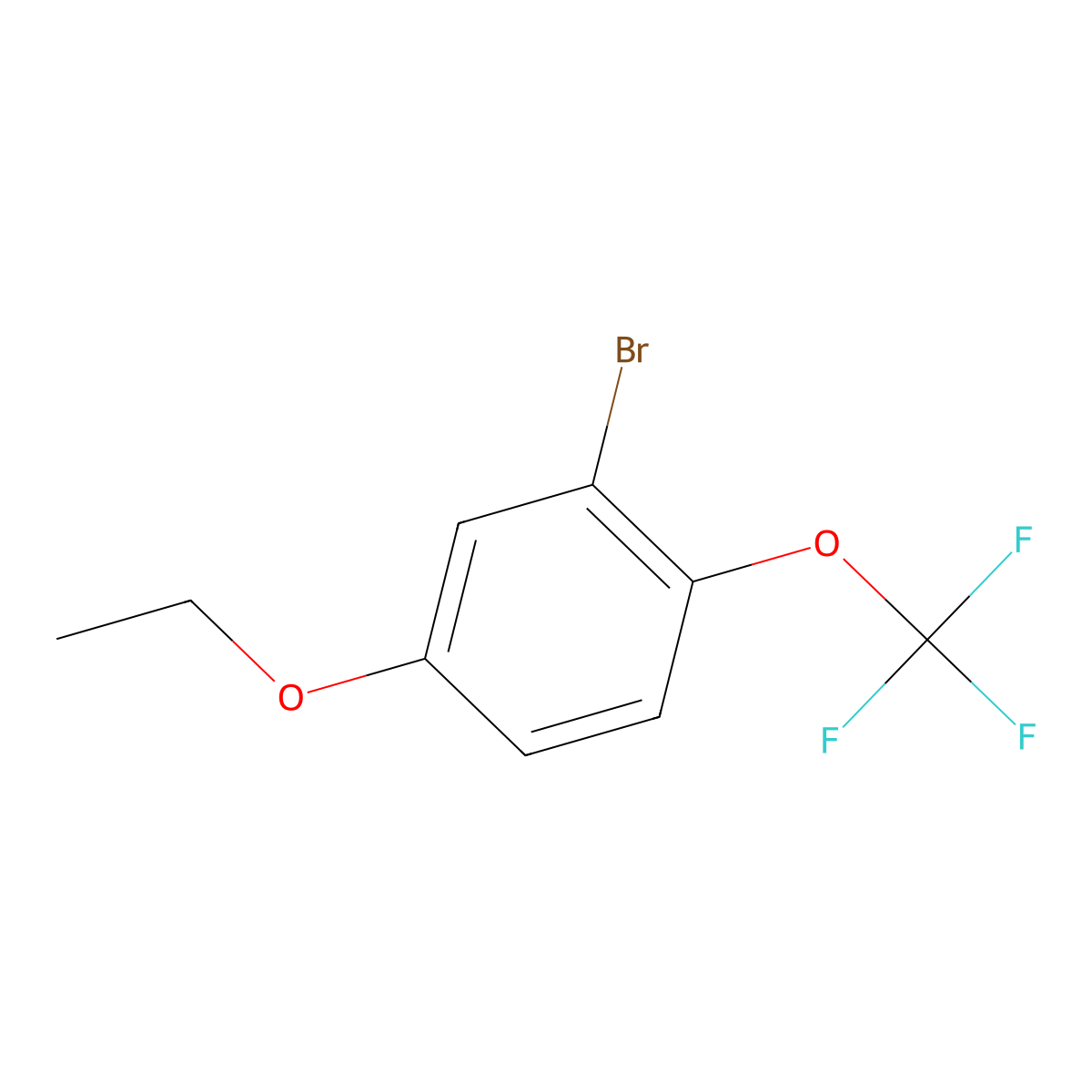 2-Bromo-4-ethoxy-1-(trifluoromethoxy)benzene molecular structure, CAS 1049730-92-8