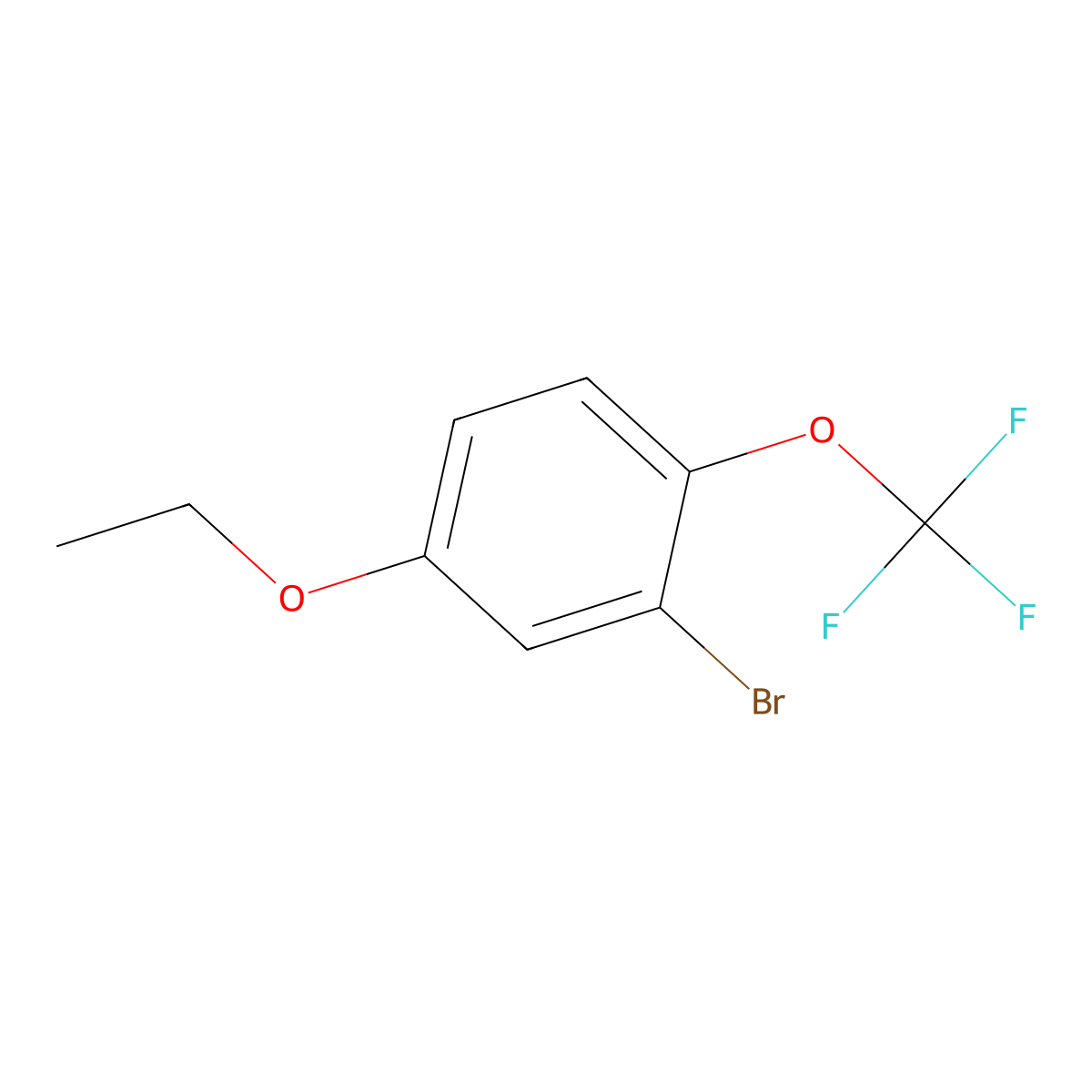 2-Bromo-4-ethoxy-1-(trifluoromethoxy)benzene molecular structure, CAS 1049730-92-8