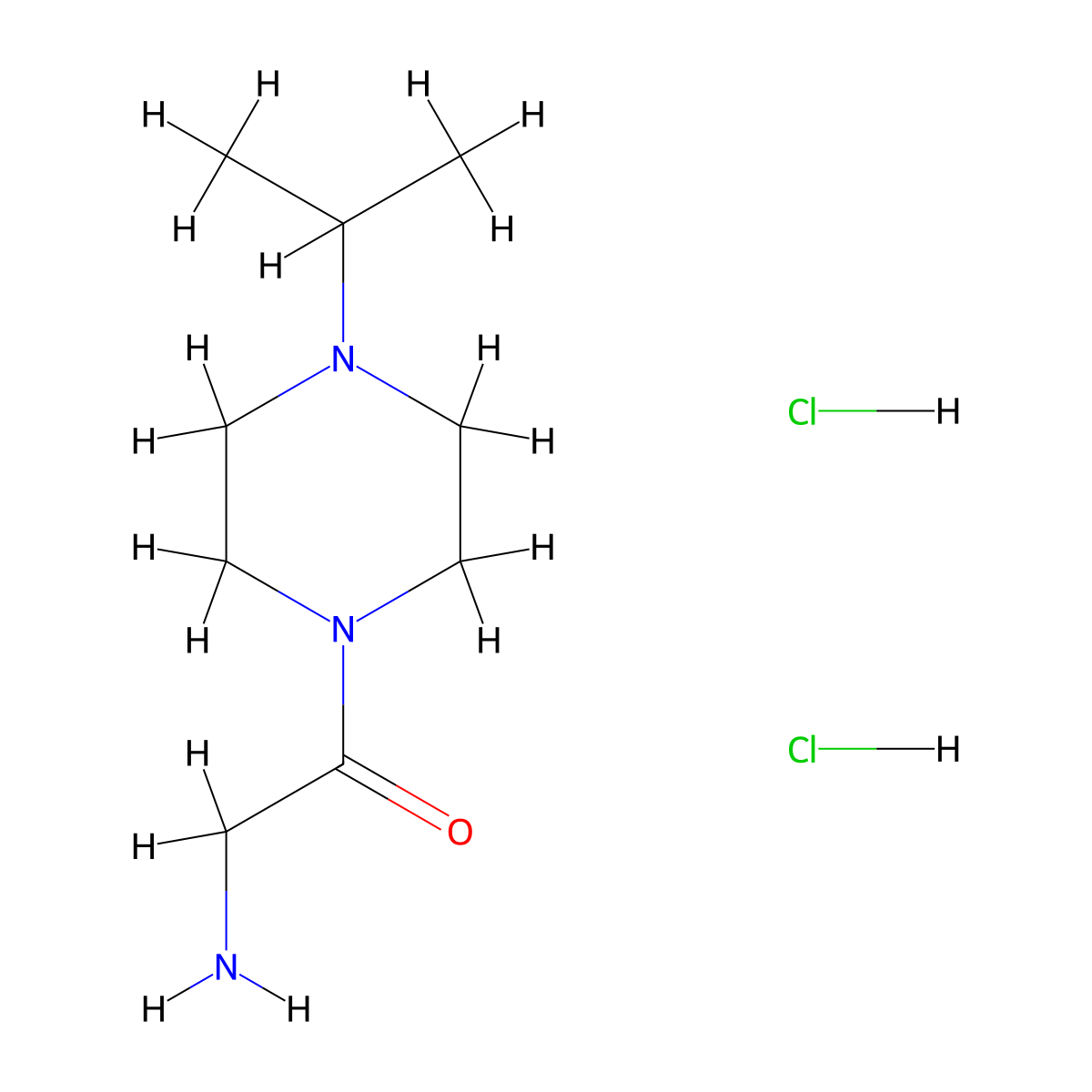 2-Amino-1-(4-isopropyl-piperazin-1-yl)-ethanone dihydrochloride molecular structure, CAS 1049731-73-8