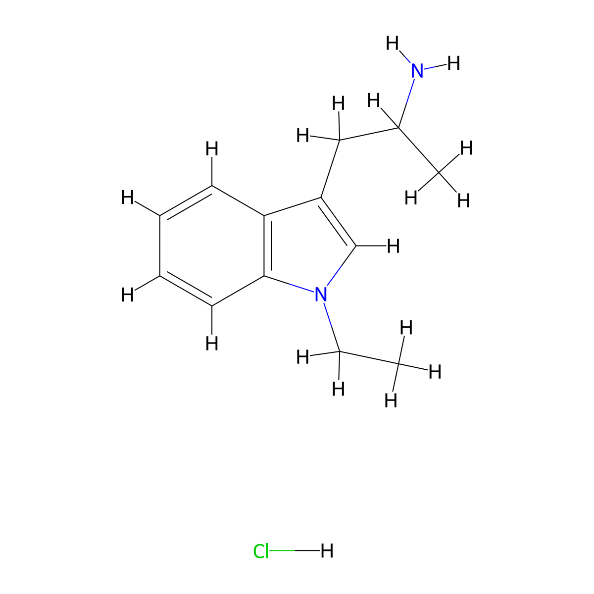 1-(1-Ethyl-1H-indol-3-yl)propan-2-amine hydrochloride molecular structure, CAS 1049731-99-8