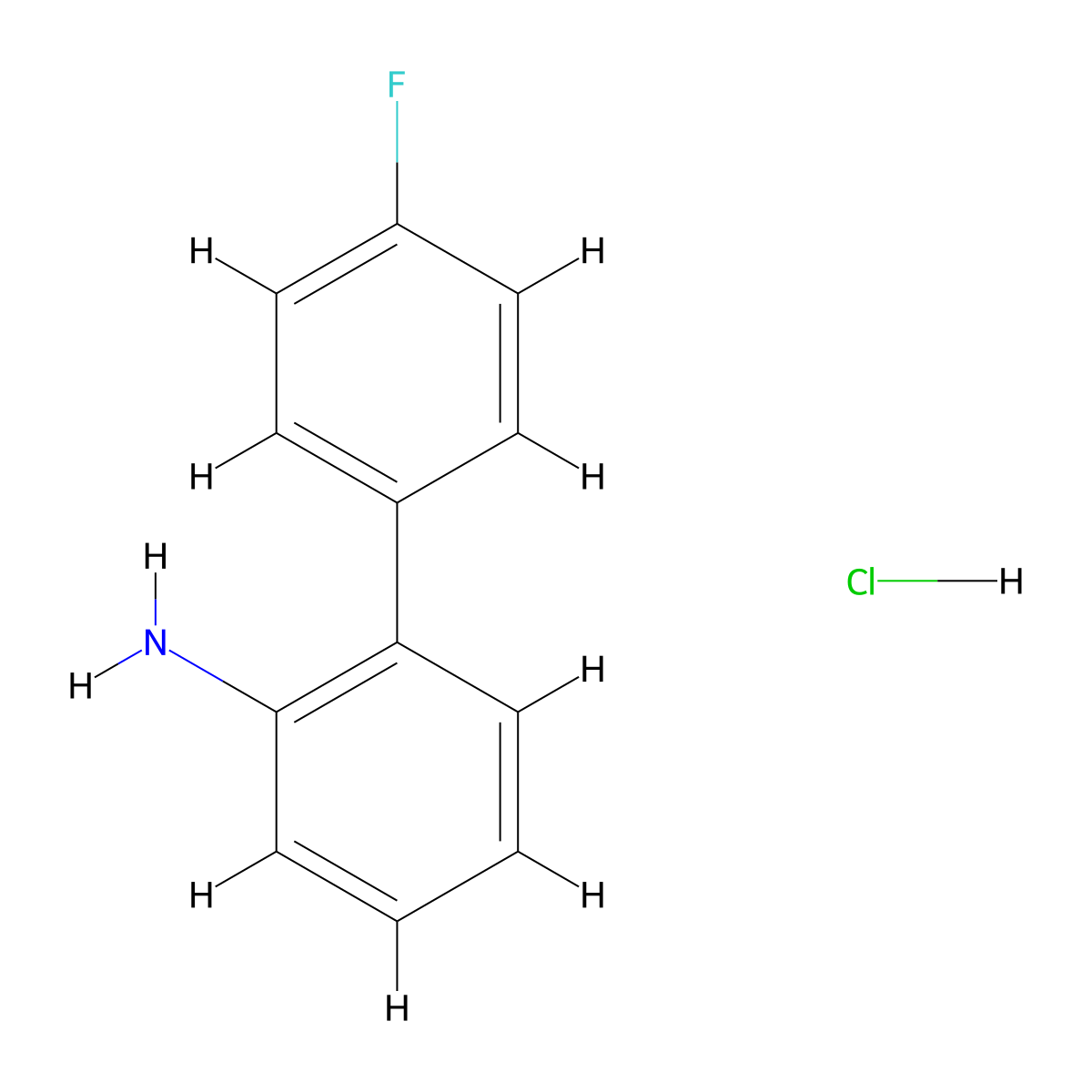 4'-Fluorobiphenyl-2-ylamine hydrochloride molecular structure, CAS 1049733-12-1