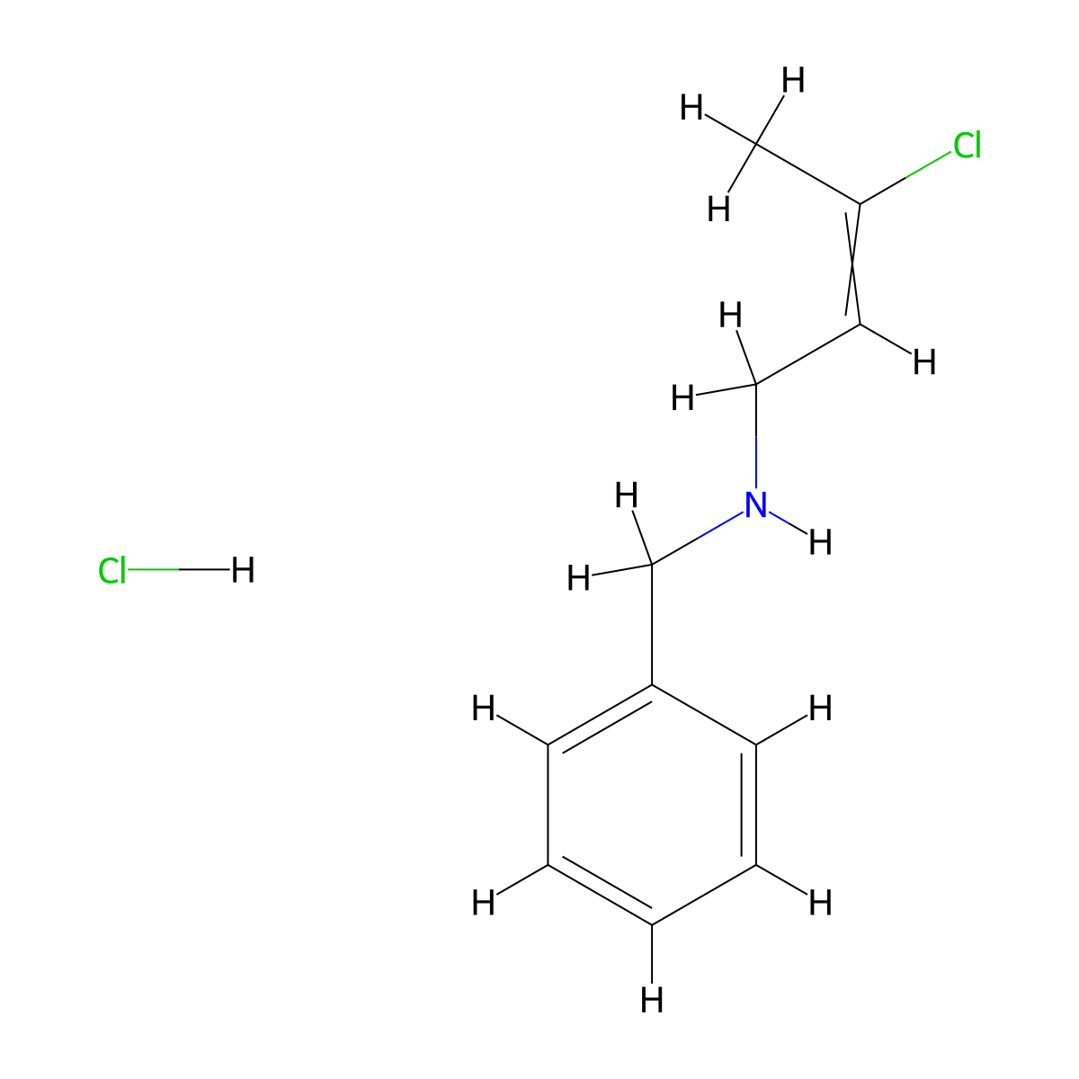 (E)-N-Benzyl-3-chlorobut-2-en-1-amine hydrochloride molecular structure, CAS 1049734-81-7