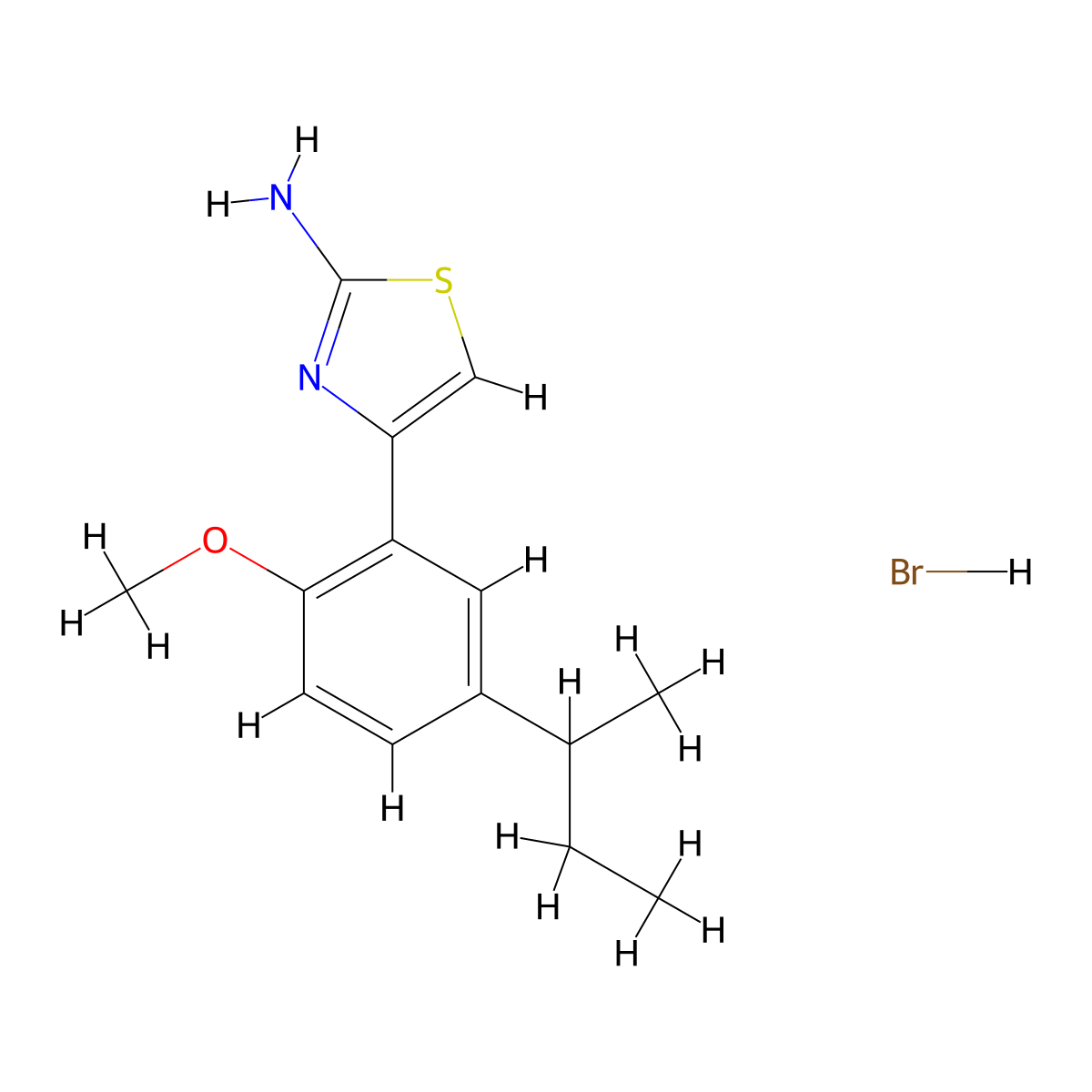 4-(5-Sec-butyl-2-methoxyphenyl)-1,3-thiazol-2-amine hydrobromide molecular structure, CAS 1049739-59-4