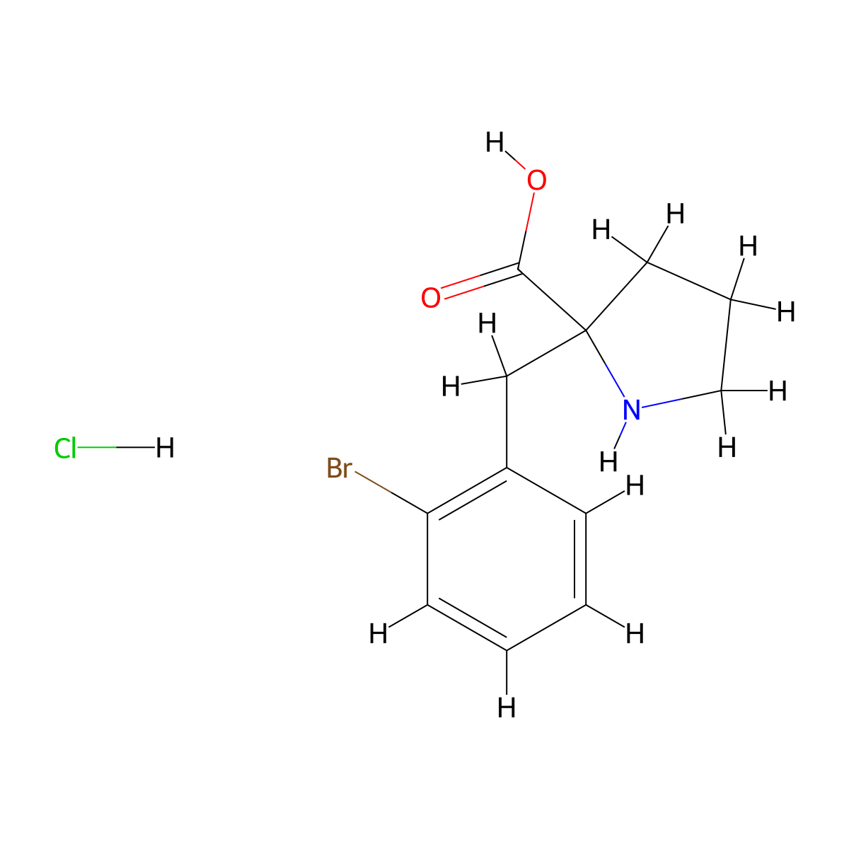2-(2-Bromobenzyl)-D-proline hydrochloride molecular structure, CAS 1049741-18-5