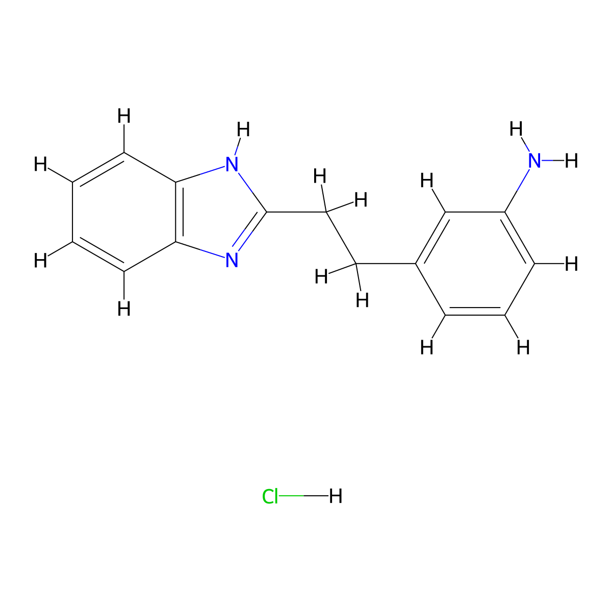 3-[2-(1H-Benzoimidazol-2-yl)-ethyl]-phenylamine hydrochloride molecular structure, CAS 1049741-29-8