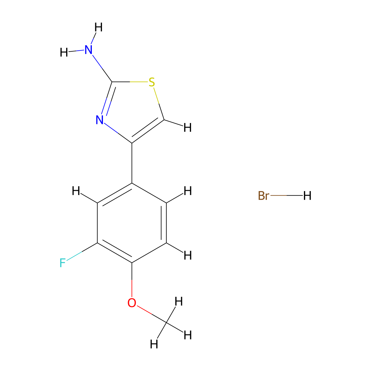 4-(3-Fluoro-4-methoxy-phenyl)-thiazol-2-ylaminehydrobromide molecular structure, CAS 1049742-89-3