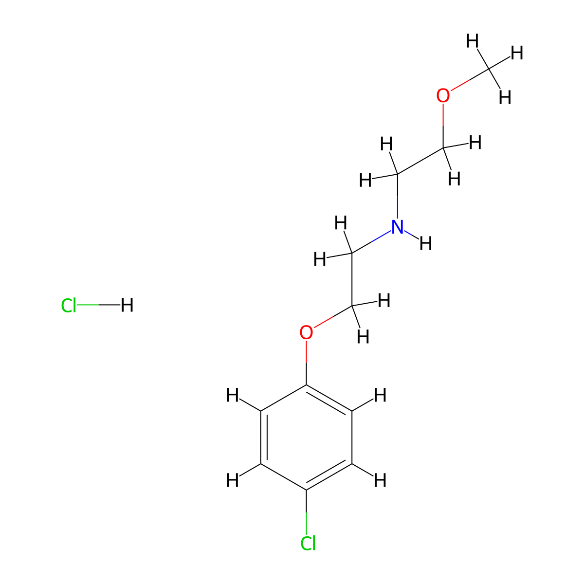 [2-(4-Chlorophenoxy)ethyl](2-methoxyethyl)amine hydrochloride molecular structure, CAS 1049743-00-1
