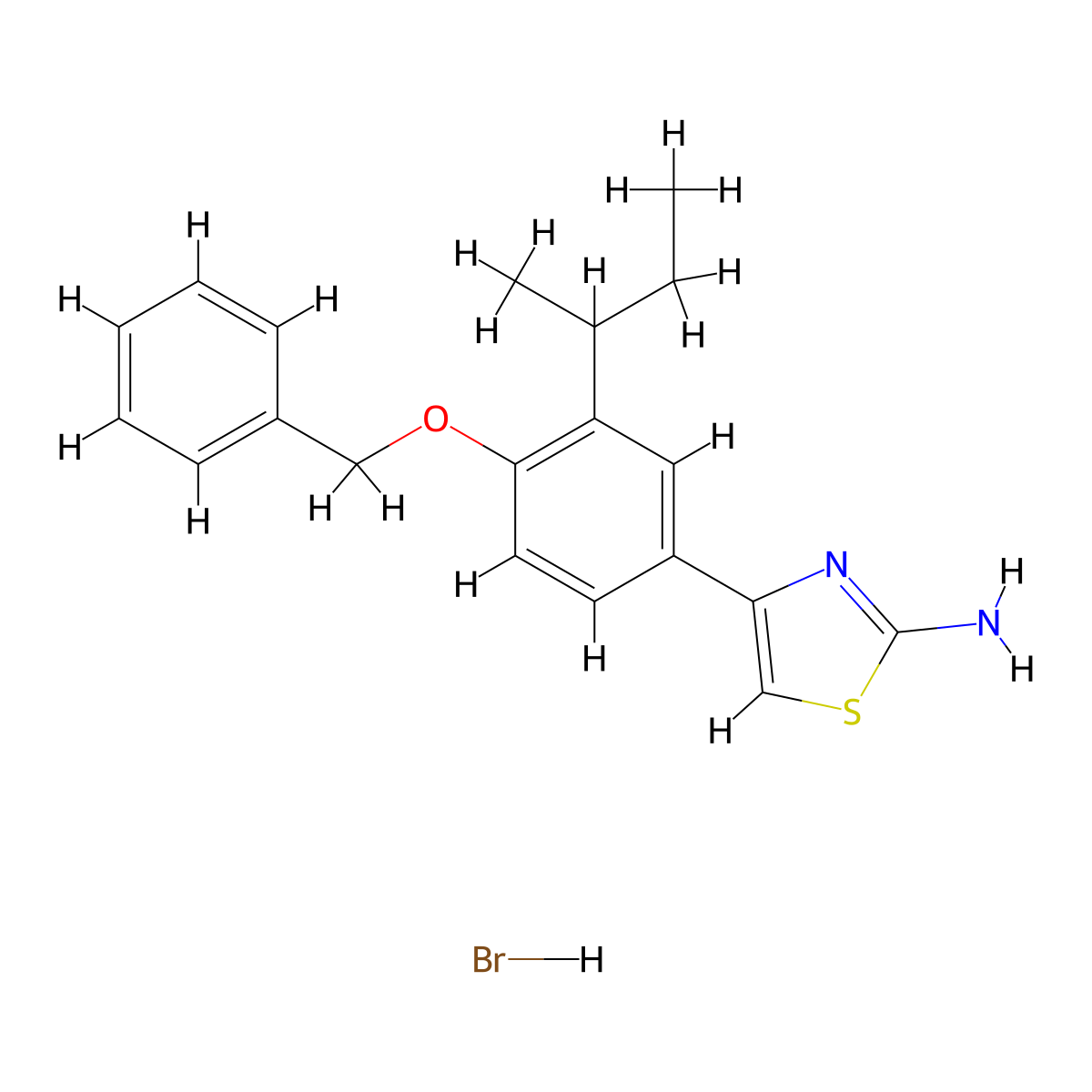 4-(4-(Benzyloxy)-3-(sec-butyl)phenyl)thiazol-2-amine hydrobromide molecular structure, CAS 1049743-14-7