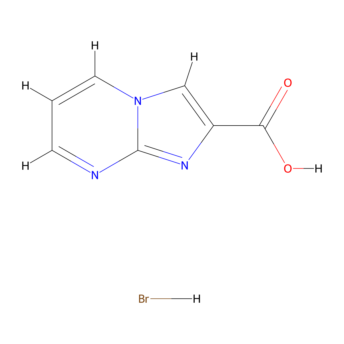 Imidazo[1,2-a]pyrimidine-2-carboxylic acid hydrobromide molecular structure, CAS 1049744-94-6