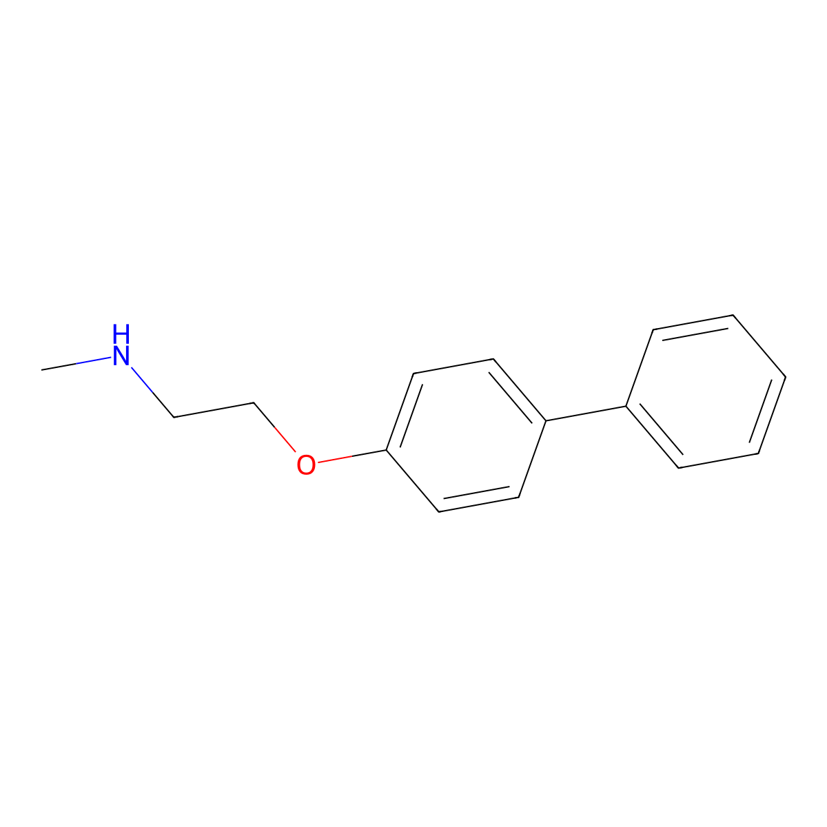 N-methyl-2-(4-phenylphenoxy)ethanamine molecular structure, CAS 1049745-36-9