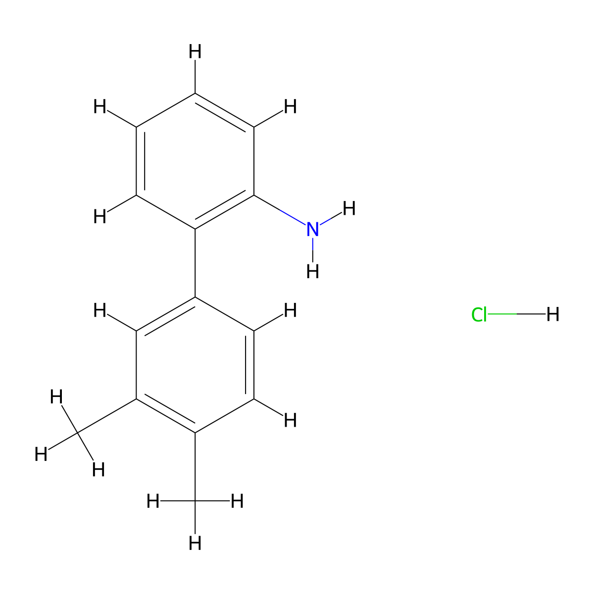 3',4'-Dimethyl-biphenyl-2-ylamine hydrochloride molecular structure, CAS 1049745-38-1