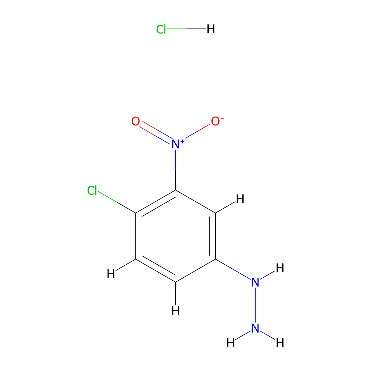 (4-Chloro-3-nitrophenyl)hydrazine--hydrogen chloride (1/1) molecular structure, CAS 1049746-34-0