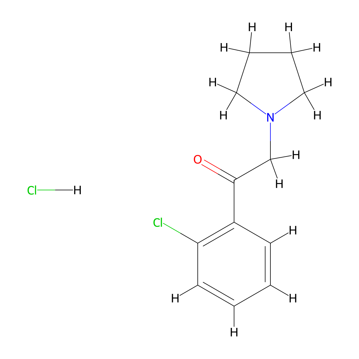 1-(2-Chlorophenyl)-2-(pyrrolidin-1-yl)ethan-1-one hydrochloride molecular structure, CAS 1049747-91-2