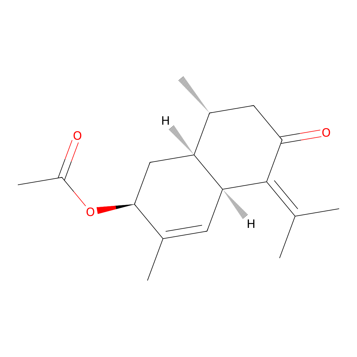 3-Acetoxy-4,7(11)-cadinadien-8-one molecular structure, CAS 104975-02-2