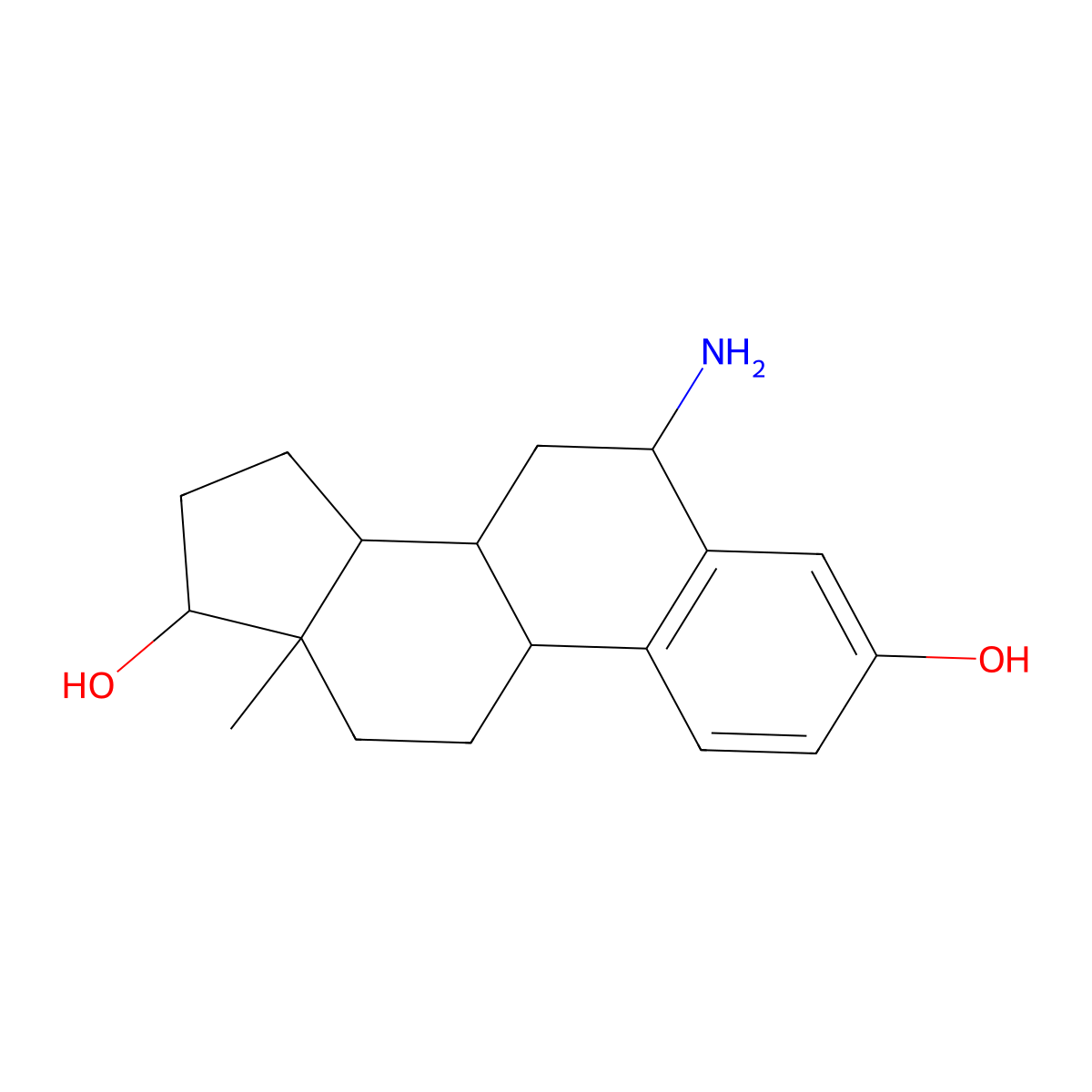 6-Aminoestradiol molecular structure, CAS 104975-49-7
