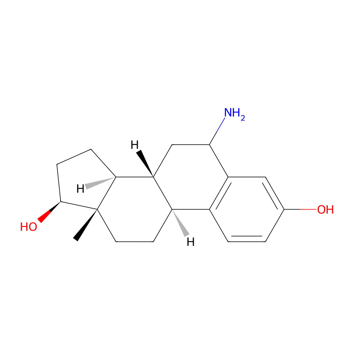 6-Aminoestradiol molecular structure, CAS 104975-49-7