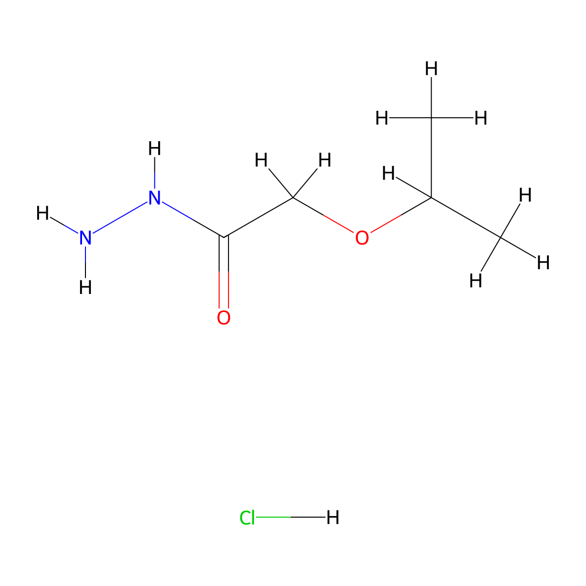 2-Isopropoxyacetohydrazide hydrochloride molecular structure, CAS 1049750-04-0