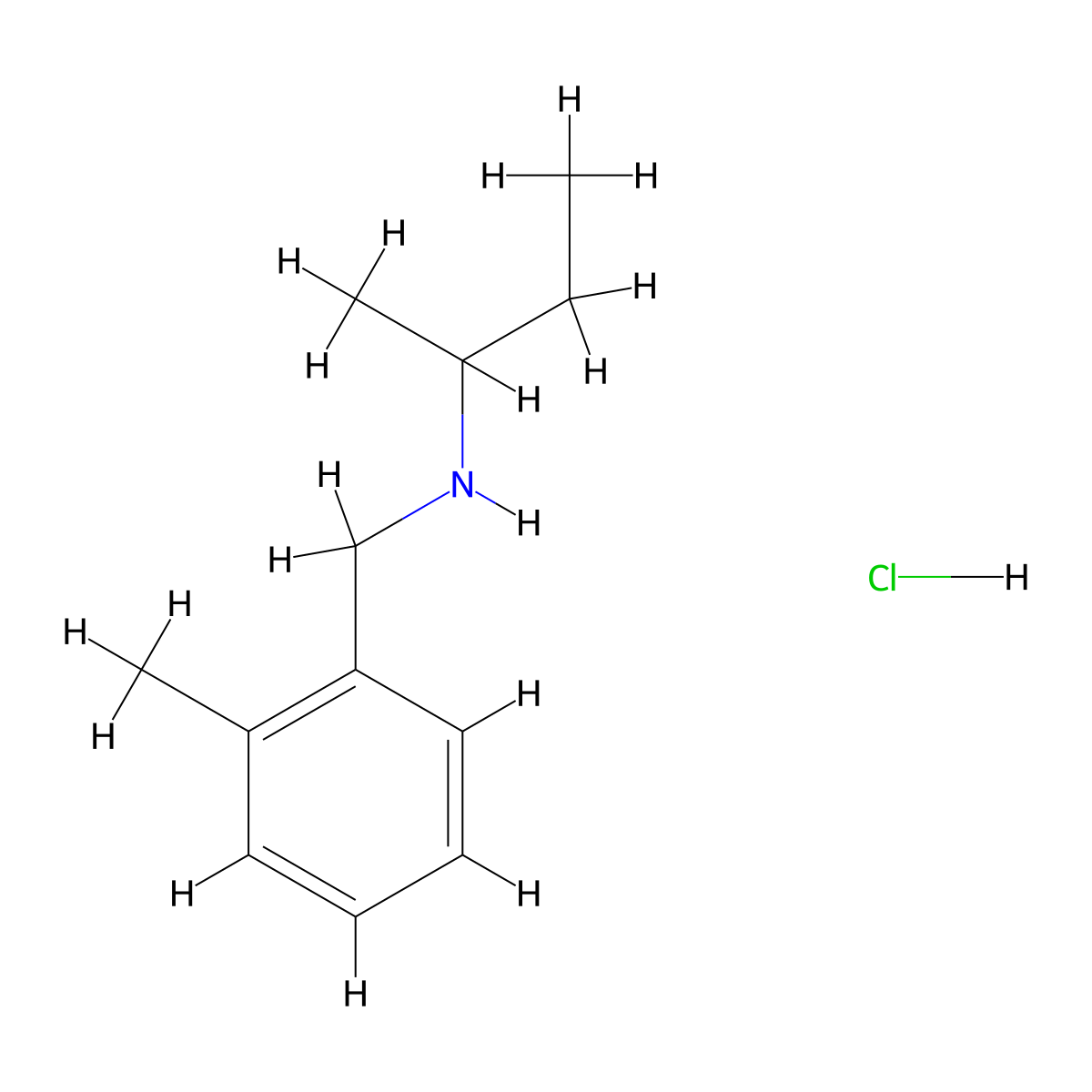 N-(2-Methylbenzyl)-2-butanamine hydrochloride molecular structure, CAS 1049750-39-1