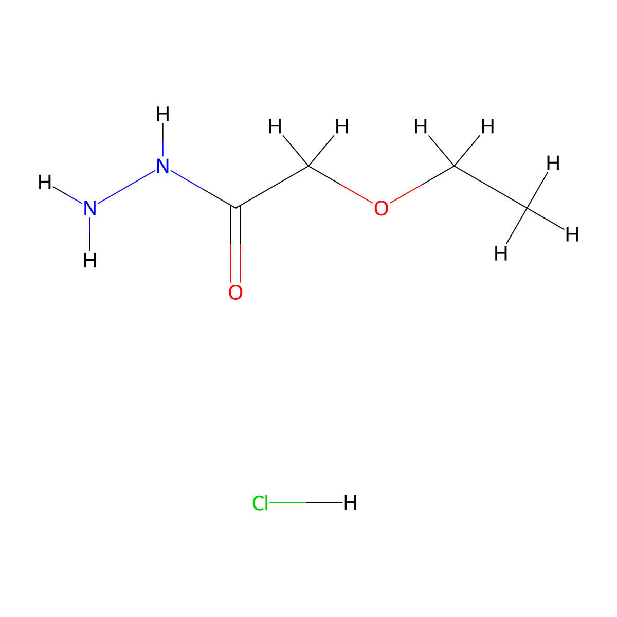 2-Ethoxyacetohydrazide hydrochloride molecular structure, CAS 1049750-42-6