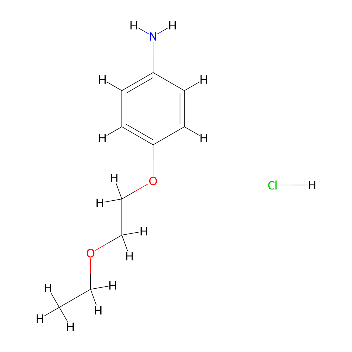 4-(2-Ethoxyethoxy)aniline hydrochloride molecular structure, CAS 1049750-45-9