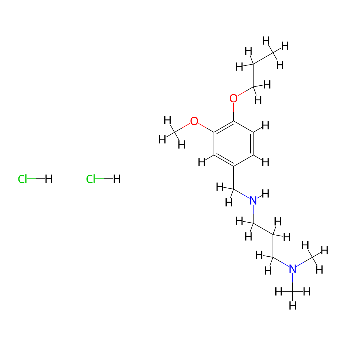 [3-(Dimethylamino)propyl][(3-methoxy-4-propoxyphenyl)methyl]amine dihydrochloride molecular structure, CAS 1049750-88-0