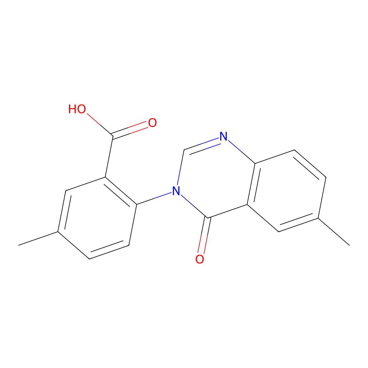 6-Methyl-3-(2-carboxy-4-methylphenyl)quinazoline-4(3H)-one molecular structure, CAS 1049752-03-5